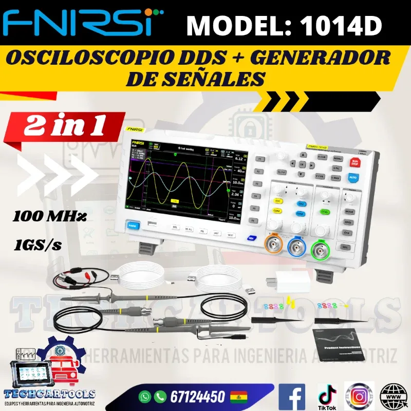 1014d 2en1 Osciloscopio & Generador de señales - fnirsi