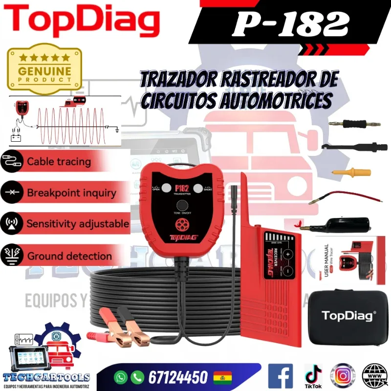 P182 rastreador de circuitos en corto/abierto - TOPDIAG