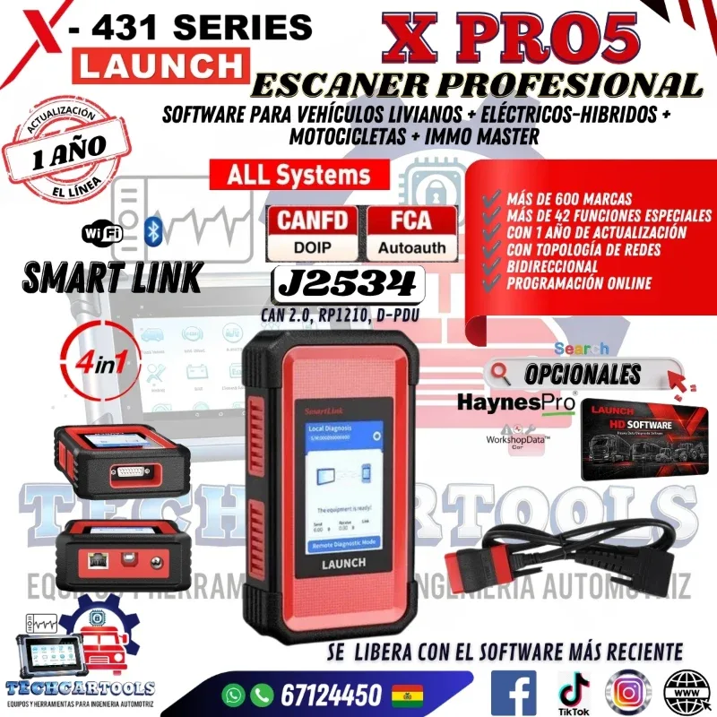 XPRO5 SMART LINK C J2534 Interfaz de diagnóstico - LAUNCH