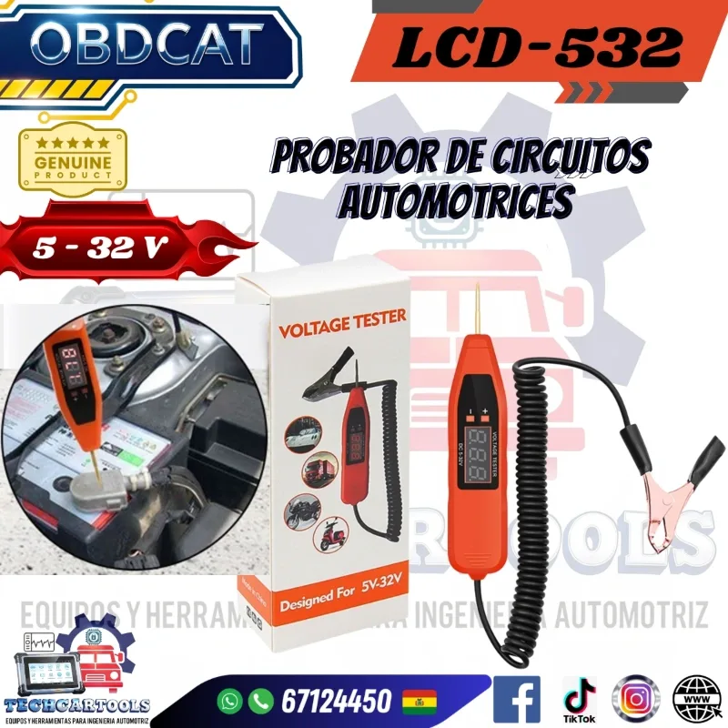LCD532 Probador de circuitos automotrices