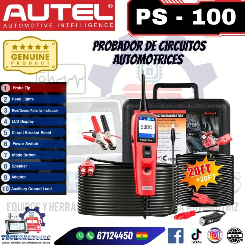 PS100 probador de circuitos automotrices - AUTEL