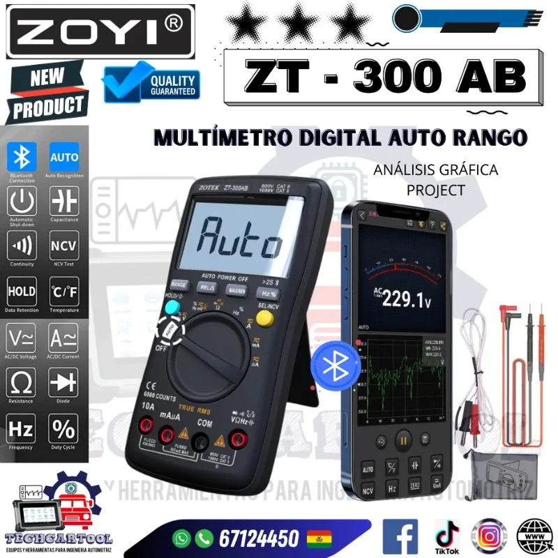 ZT 300 AB Multimetro con Bluetooth - ZOYI