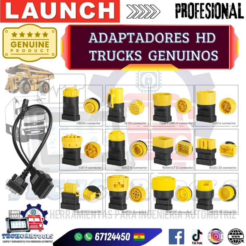 Adaptadores HD TRUCKS Originales - LAUNCH