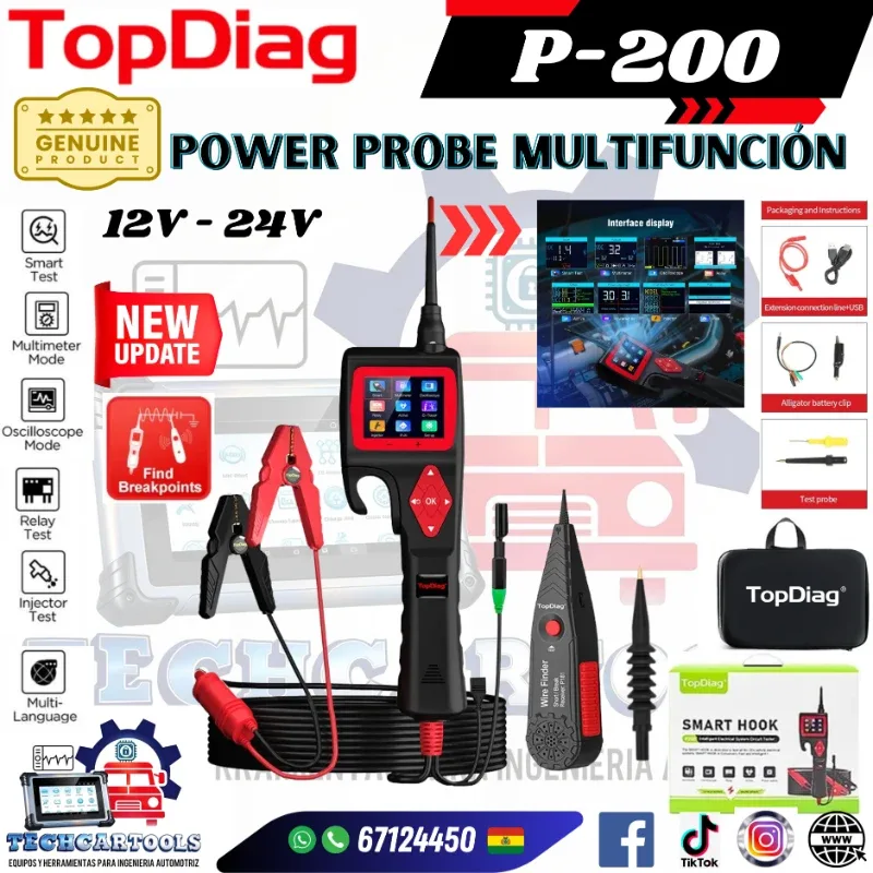 P200 Smart Hook — Probador de circuitos multifunción  - TOPDIAG